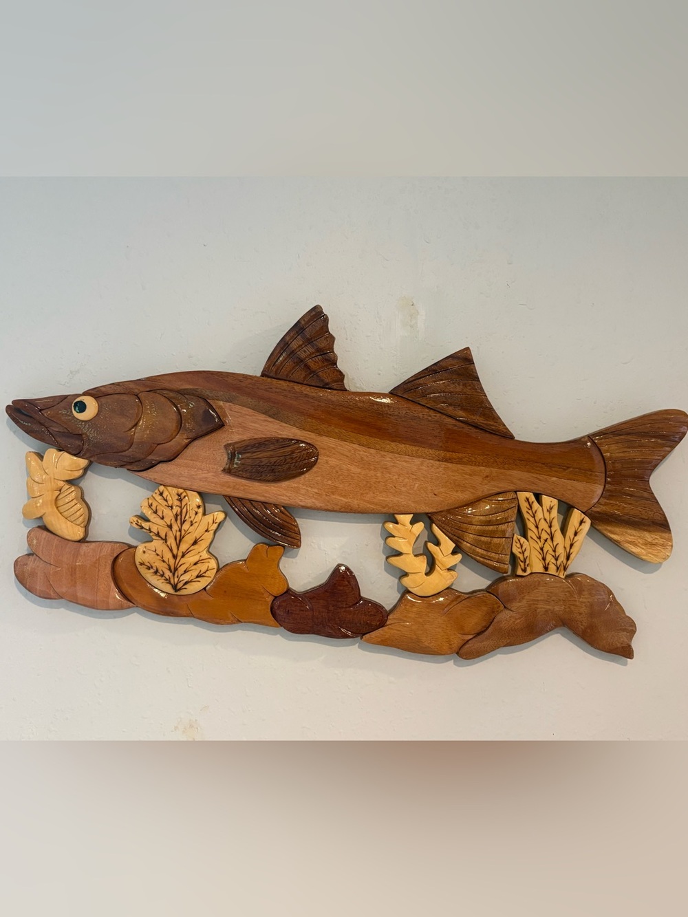 Snook Wood Intarsia Wall Art. Robalo. Florida Saltwater Fishing.